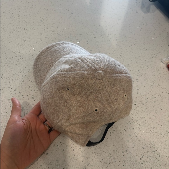 Janessa Leone Paige ballcap in a beige/oatmeal wool blend main image 5